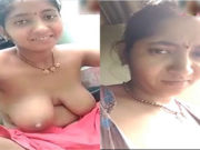 Sexy Indian Wife Shows Boobs and Pussy